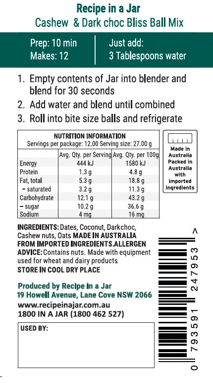 Healthy Bliss Ball Boxed 4 Pack