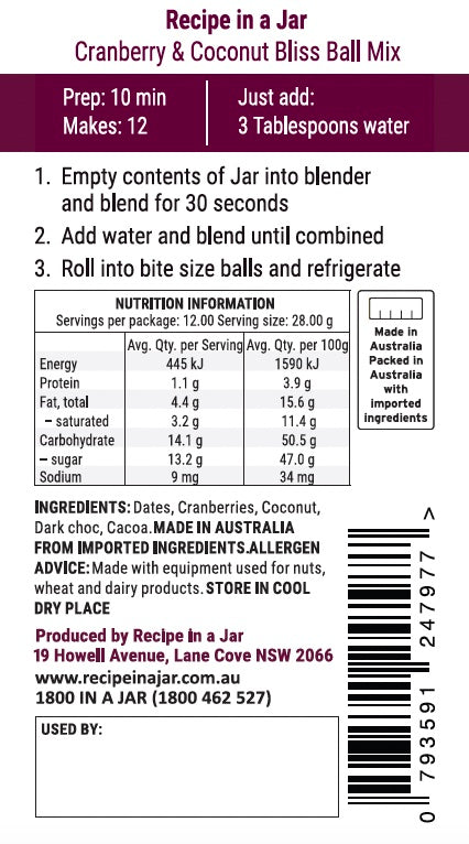 Healthy Bliss Ball Boxed 4 Pack
